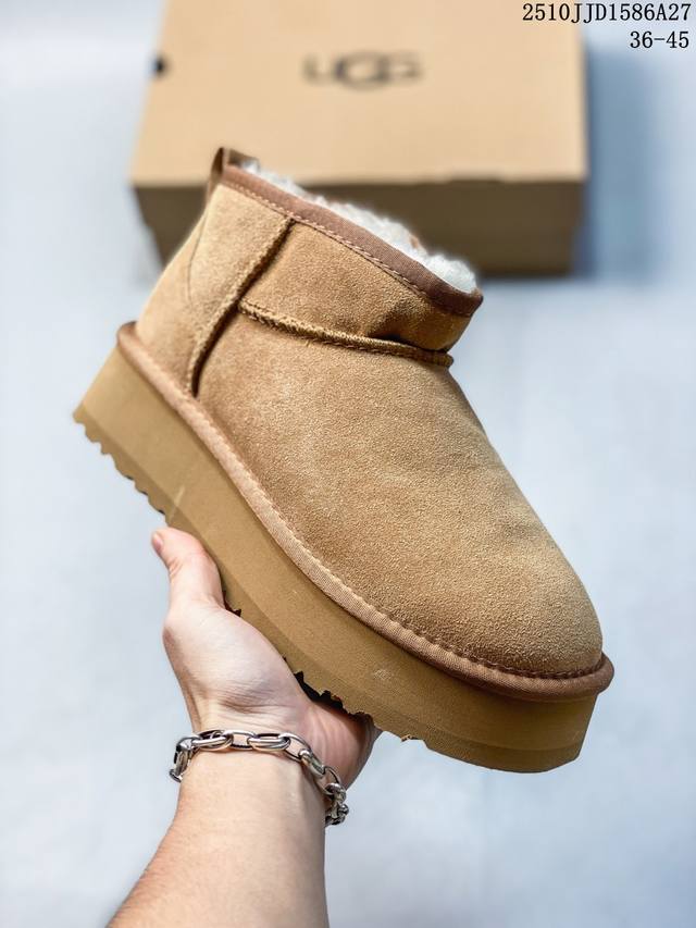 Company-grade Ugg snow boots, mid-top, fashionable, comfortable, men's and women