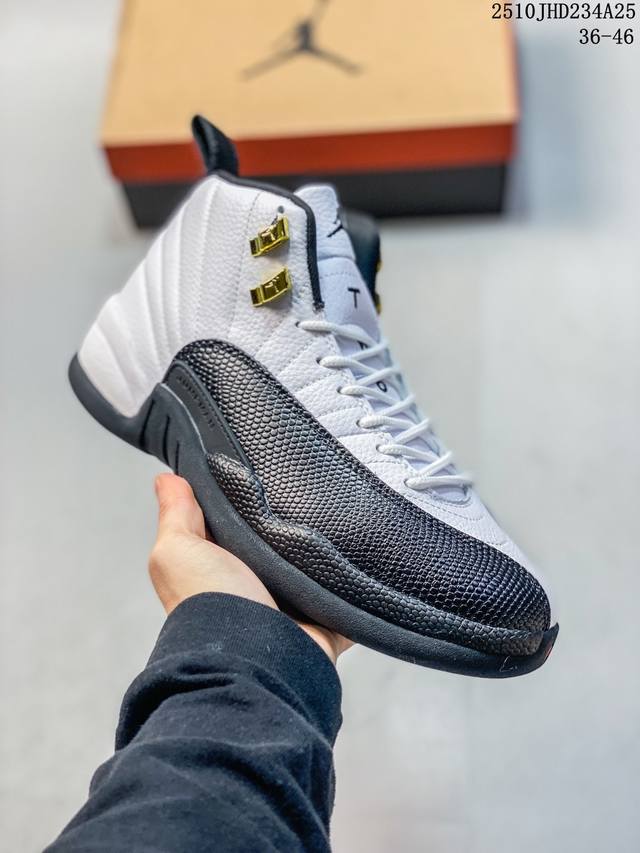 Jordan Men's and Women's Air Jordan 12 Retro Sports Training Basketball Shoes Ct