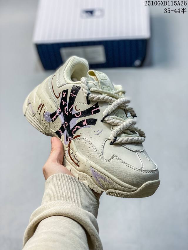 Mlb custom sneakers Big Ball Chunky Pinkbang Blood Shadow Sea Salt Rose unisex c