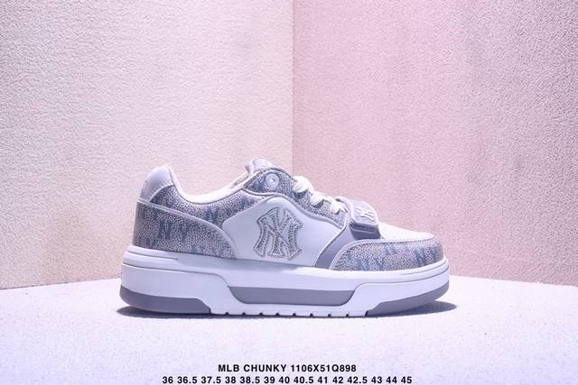 Company Grade Mlb Chunky Liner Pocket Trendy Versatile Thick-Soled Height-Incre