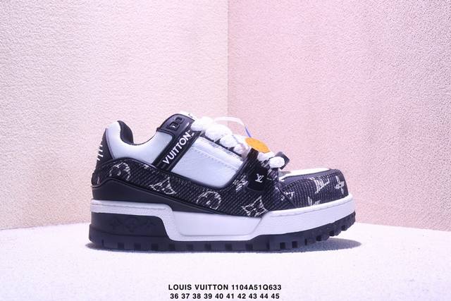 Louis Vuitton Trainer Maxi , Denim Black, Made in Guangdong, High-Quality, Made
