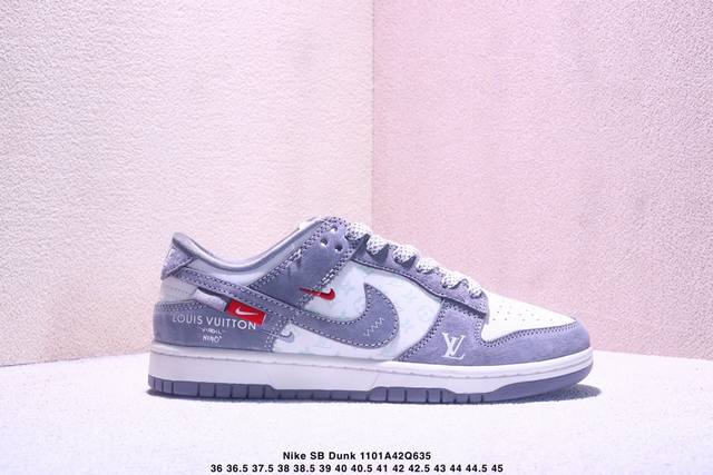 Nike SB Dunk Stussy Lv Tri-brand Graphite Grey High-end Custom Low-top Casual S