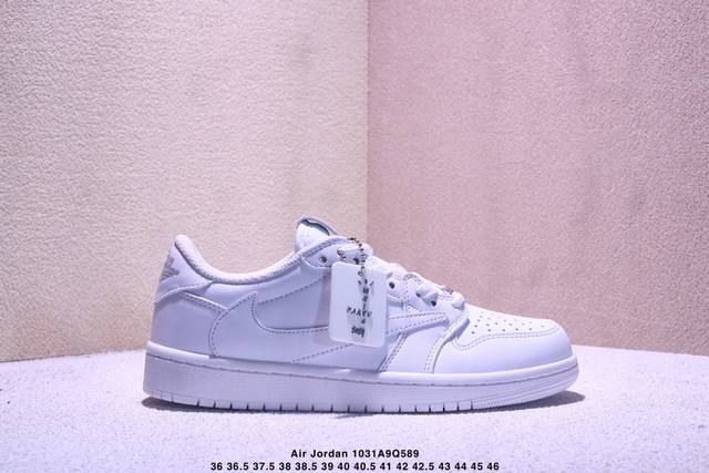 Travis Scott X Air Jordan AJ1 Low Og Sp Ts Collaboration Reverse Swoosh Low-Top