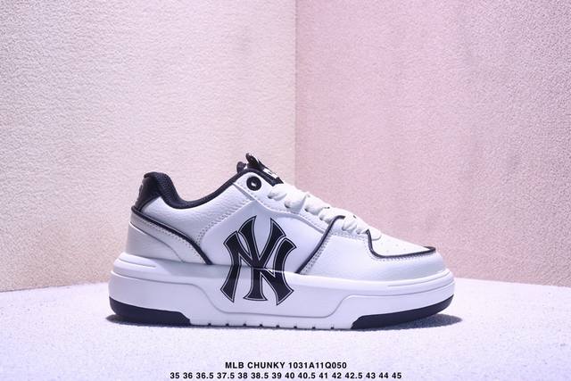 Company Grade Mlb Chunky Liner S1 Canvas Retro Print Dad Shoes 3D Protective So