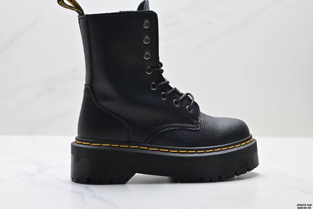 Company Grade Dr. Martens 1046 Smooth Leather Platform Series High-Top British