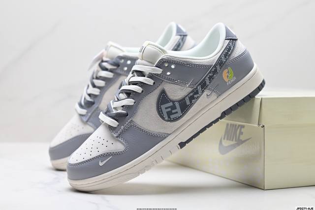 Company Grade Nike Dunk Low Retro 'DIY High-End Custom' Nike Low-Top Casual Spo