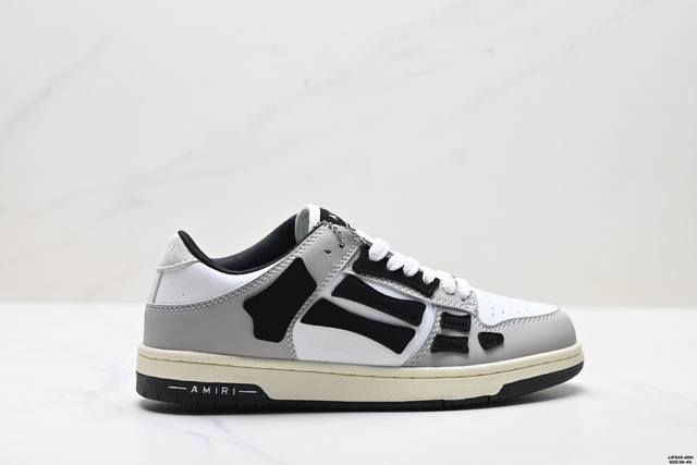Authentic Amiri Skeleton Low-Skel Top Sneakers, Classic and Versatile Casual Spo