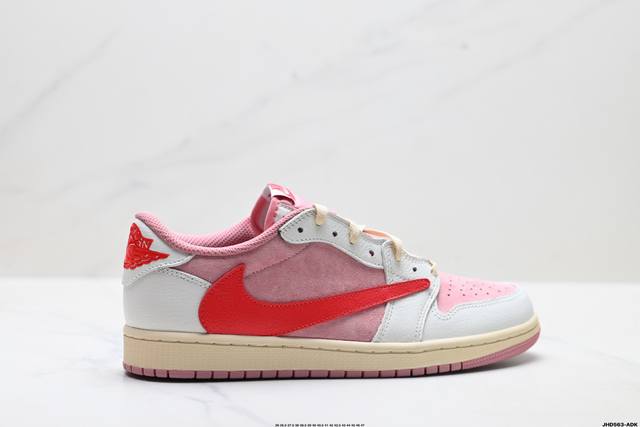 Factory Grade Nike Air Jordan 1 X Travis Scott AJ1 Reverse Swoosh Nike Low-Top