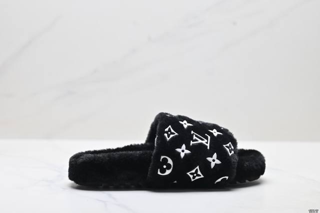 Women's Chanel-style Furry Slippers, Autumn and Winter Indoor and Outdoor Wear,