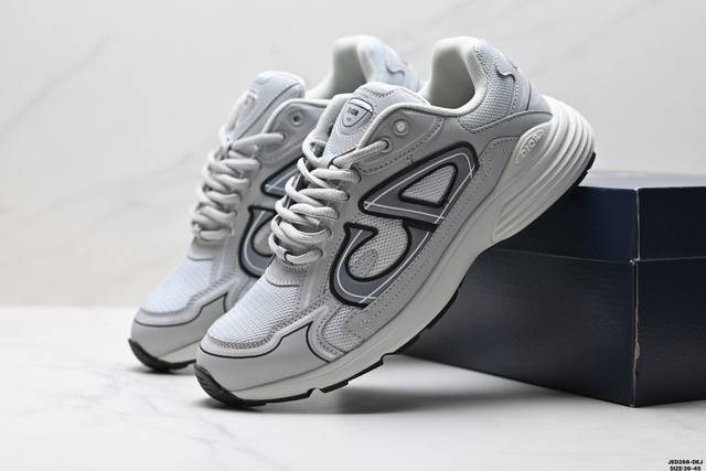 Authentic Dior B30 Series Mesh Fabric Thick-Soled Lace-up Low-Top Casual Sports