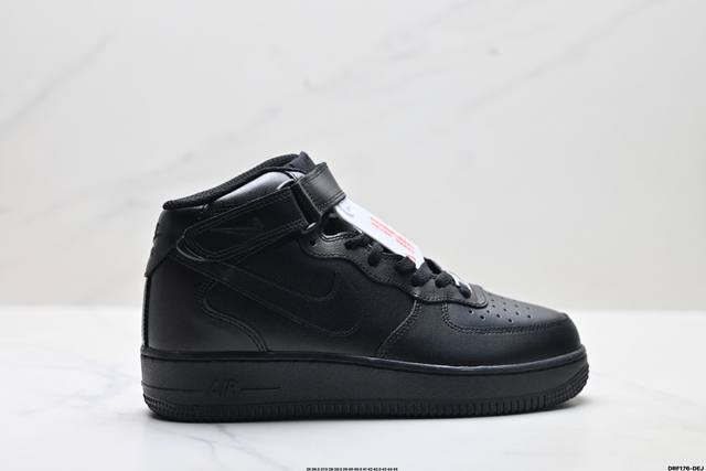 Authentic Nike Air Force 1 Mid 07 Versatile Thick-Soled Height-Increasing Casua