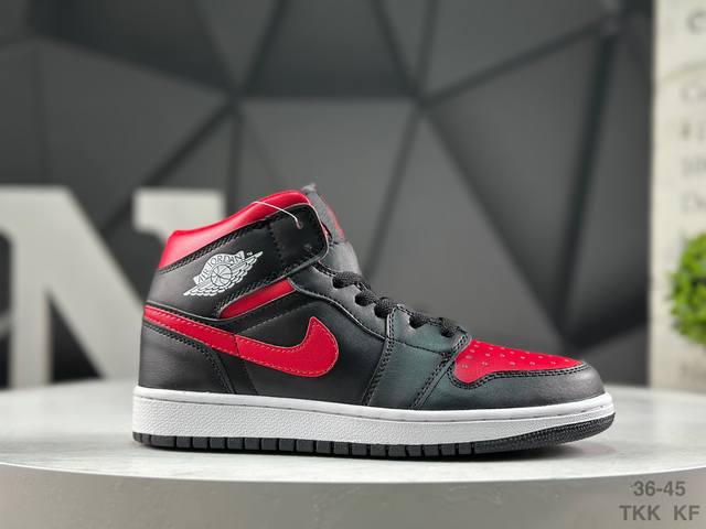 Nike Air Jordan 1 Mid Women's Basketball Shoes, Fashionable and Lightweight Sne