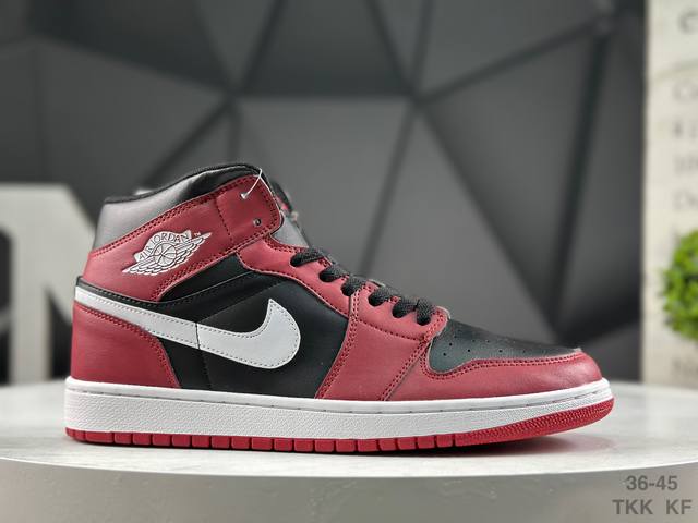 Nike Air Jordan 1 Mid Women's Basketball Shoes, Fashionable and Lightweight Sne