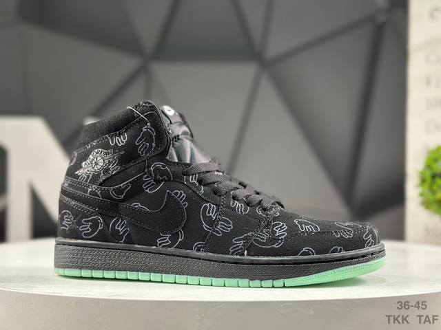 Nike Jordan Air Jordan 1 Comfortable, Versatile, Non-slip, Durable Mid-top Retr