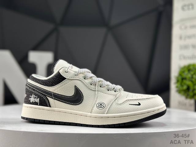 Nike Air Jordan 1 Low AJ1 Low-top Casual Sneakers, Official Colorway Synchroniz