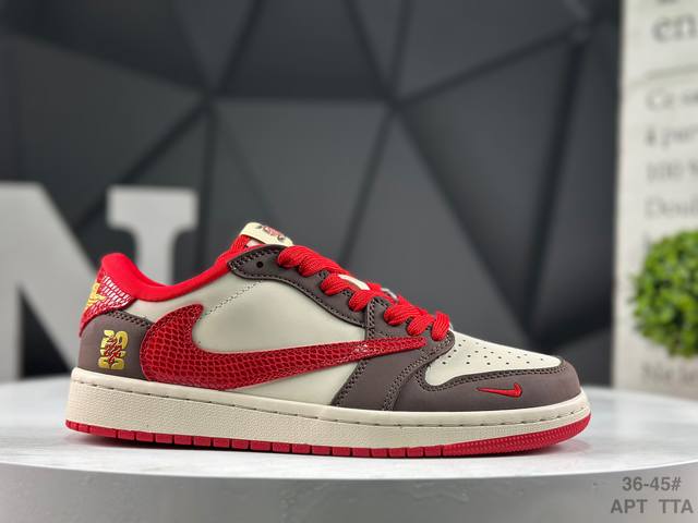 Nike Travis Scott X Fragment Design X Air Jordan 1 Low Og Sp AJ1 Low-top Casual