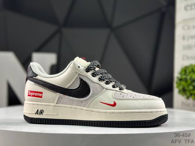 Nike Air Force 1 '07 Low, low-top athletic and casual shoes. Features a complex