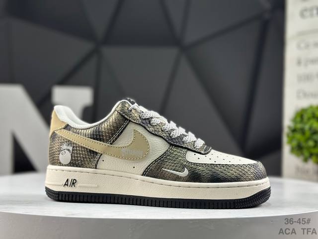 Nike Air Force 1 Low'07 Low-top Casual Sneakers, Custom Leather, Original Last
