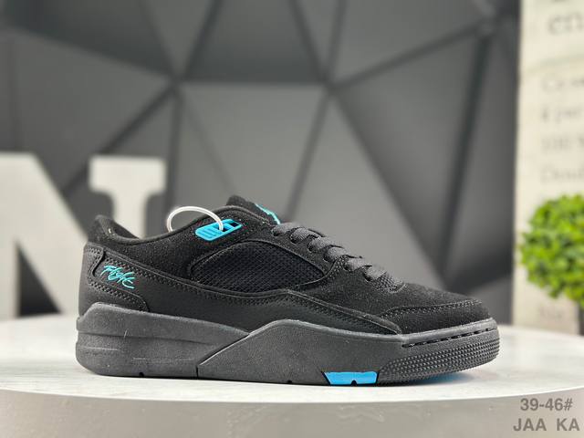 Air Jordan 4 Retro Flight Court Low-Top Black AJ4 Jordan 4 Low-Top Black Jordan