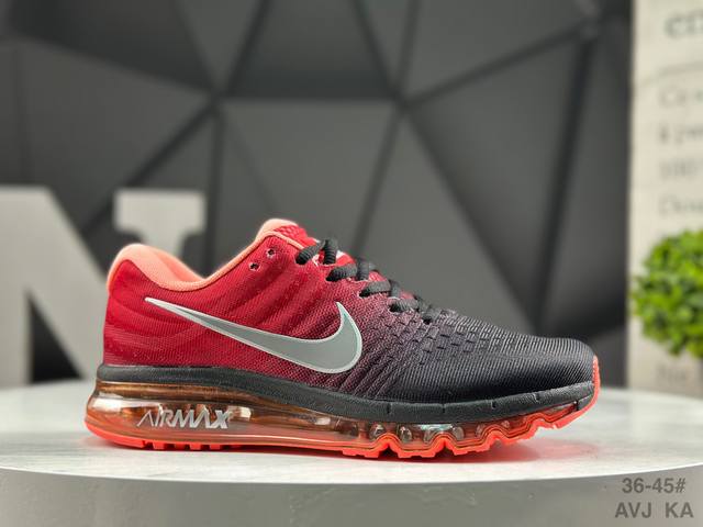 Nike Air Max 2017 White Pure Platinum Series Low-Top Versatile Jacquard Mesh Fu