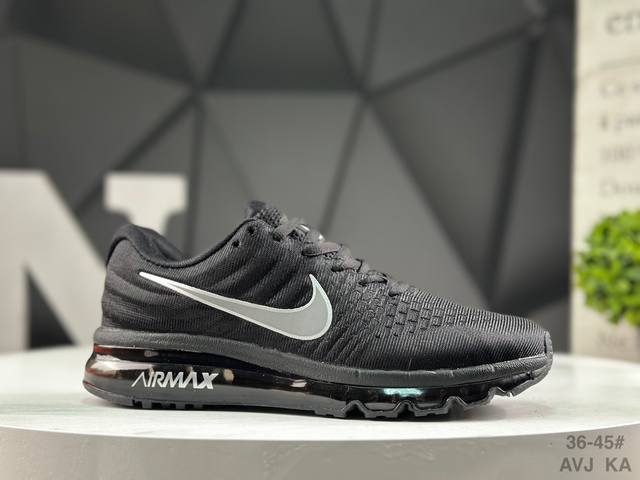 Nike Air Max 2017 White Pure Platinum Series Low-Top Versatile Jacquard Mesh Fu