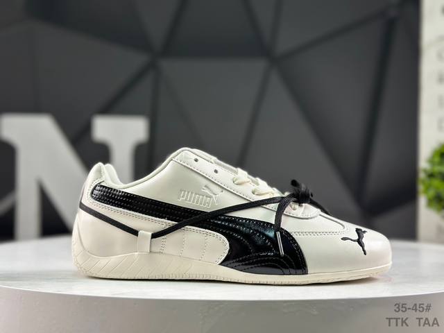 Puma Speedcat Black and White Rose Style Thin-Soled German Training Casual Raci