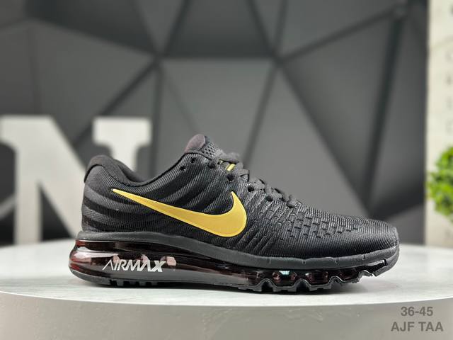 Nike Air Max 2017 White Pure Platinum Series Low-Top Versatile Jacquard Mesh Fu