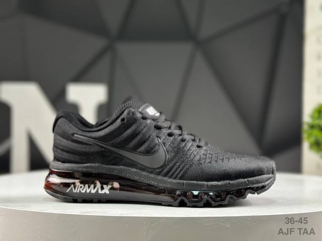 Nike Air Max 2017 White Pure Platinum Series Low-Top Versatile Jacquard Mesh Fu