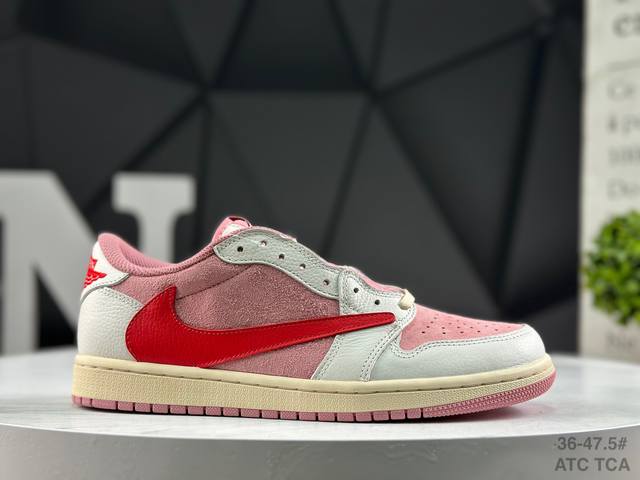 Factory Grade Nike AJ1 Travis Scott X Air Jordan 1 "Reverse Mocha" Low-Top Bask