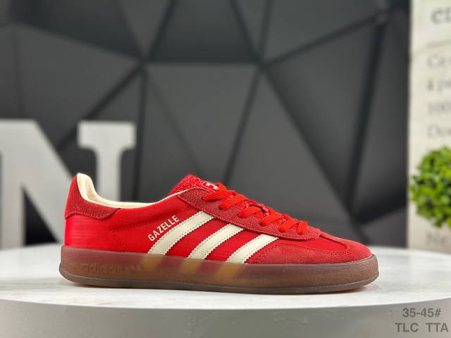 Adidas Originals Gazelle Indoor Trefoil Retro Casual Non-slip Wear-resistant Low