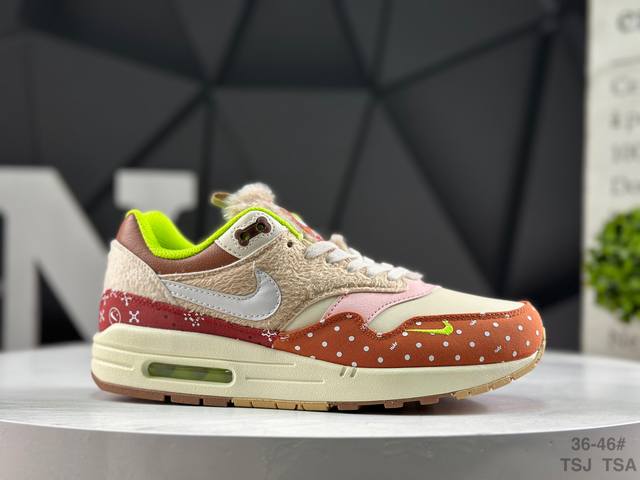 Nike Air Max 1 prm Best Friend Collaboration Retro Casual Running Shoes Officia