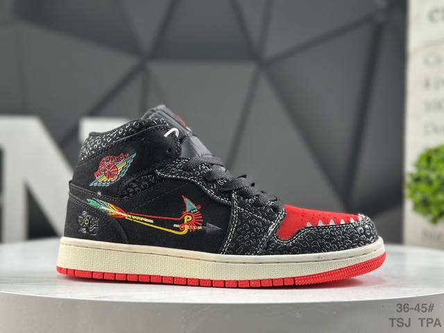 First-layer Nike Air Jordan 1 Retro High Og "Black White" AJ1 Michael Jordan Hi