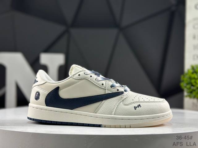 Factory Grade Nike AJ1 Travis Scott X Air Jordan 1 "Reverse Mocha" Low-Top Bask