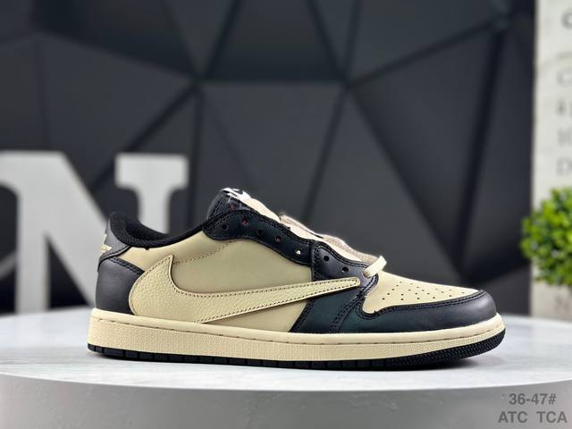 Factory Grade Nike AJ1 Travis Scott X Air Jordan 1 "Reverse Mocha" Low-Top Bask