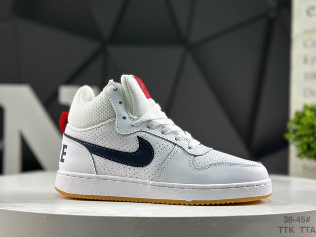 Nike Court Borough Mid unisex casual athletic high-top sneakers. Product Code: