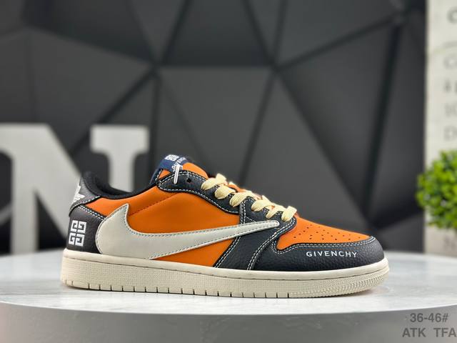 Travis Scott X Fragment Design X Air Jordan 1 Low Og Sp AJ1 Low-Top Casual Sneak