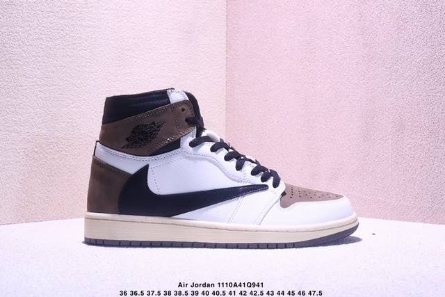 Travis Scott X Jordan Air Jordan 1 Classic Comfort High-Top Retro Basketball Sho