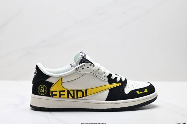 Factory Grade Nike Air Jordan 1 X Travis Scott AJ1 Reverse Swoosh Jordan 1 'DIY