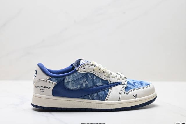 Factory Grade Nike Air Jordan 1 X Travis Scott AJ1 Reverse Swoosh Jordan 1 'DIY