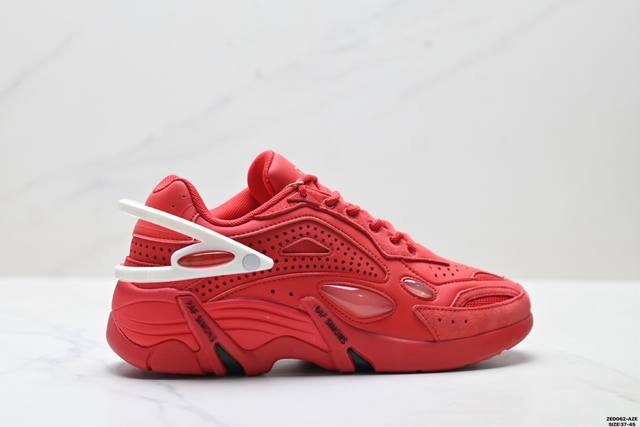 Company Grade Raf Simons Cylon-21 Trendy Sporty Fabric Leather Round Toe Lace-up