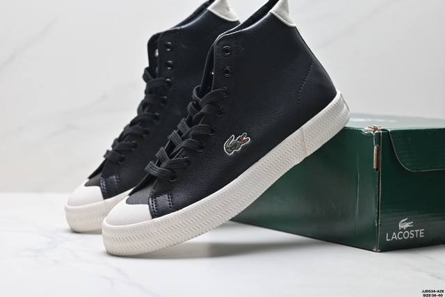 Factory Grade Lacoste Gripshot Versatile Comfortable High-Top Anti-Skate Shoes