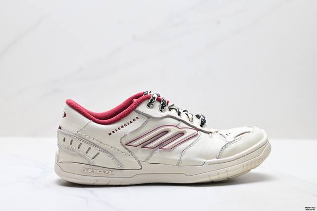 Factory Grade Balenciaga Hamptons Worn-Out Round Toe Lace-up Distressed Low-Top