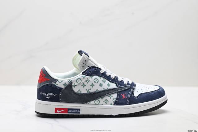 Factory Grade Nike Air Jordan 1 X Travis Scott AJ1 Reverse Swoosh Jordan 1 'DIY