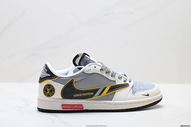 Factory Grade Nike Air Jordan 1 X Travis Scott AJ1 Reverse Swoosh Jordan 1 'DIY