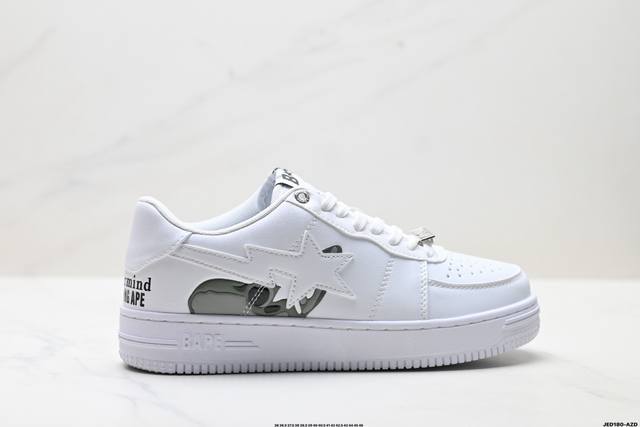 Company Grade A Bathing Ape Stape Pastel Color Leather Casual Comfortable Low-T