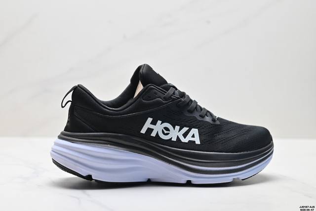 Authentic Hoka One One Bondi 8 Retro Comfortable Non-slip Wear-resistant Low-top