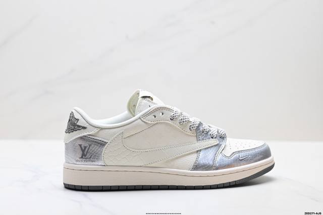 Factory Grade Nike Air Jordan 1 X Travis Scott AJ1 Reverse Swoosh Jordan 1 'DIY