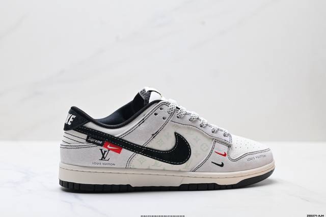Company Grade Nike Dunk Low Retro 'DIY High-End Custom' Nike Low-Top Casual Spo