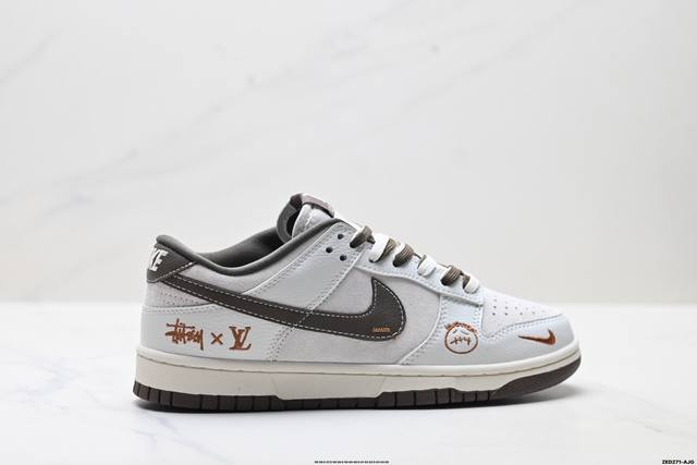 Company Grade Nike Dunk Low Retro 'DIY High-End Custom' Nike Low-Top Casual Spo