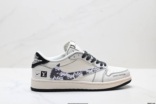 Factory Grade Nike Air Jordan 1 X Travis Scott AJ1 Reverse Swoosh Jordan 1 'DIY